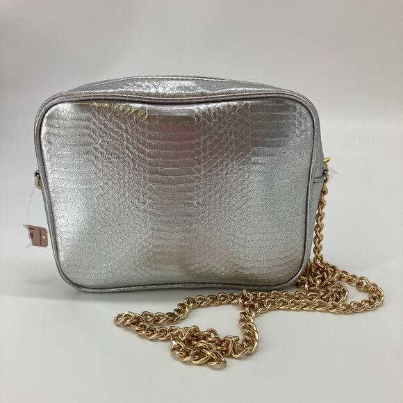 Victoria Secret silver python crossbody bag - Picture 3 of 6